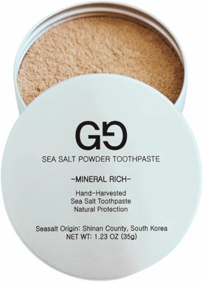 Natural Salt Tooth Powder Fluoride Free, Remineralizing Tooth Powder for Sensitive Teeth, Toothpaste for Bleeding Gums, Gingivitis Treatment, Vegan 1.23 Oz, Made in Korea