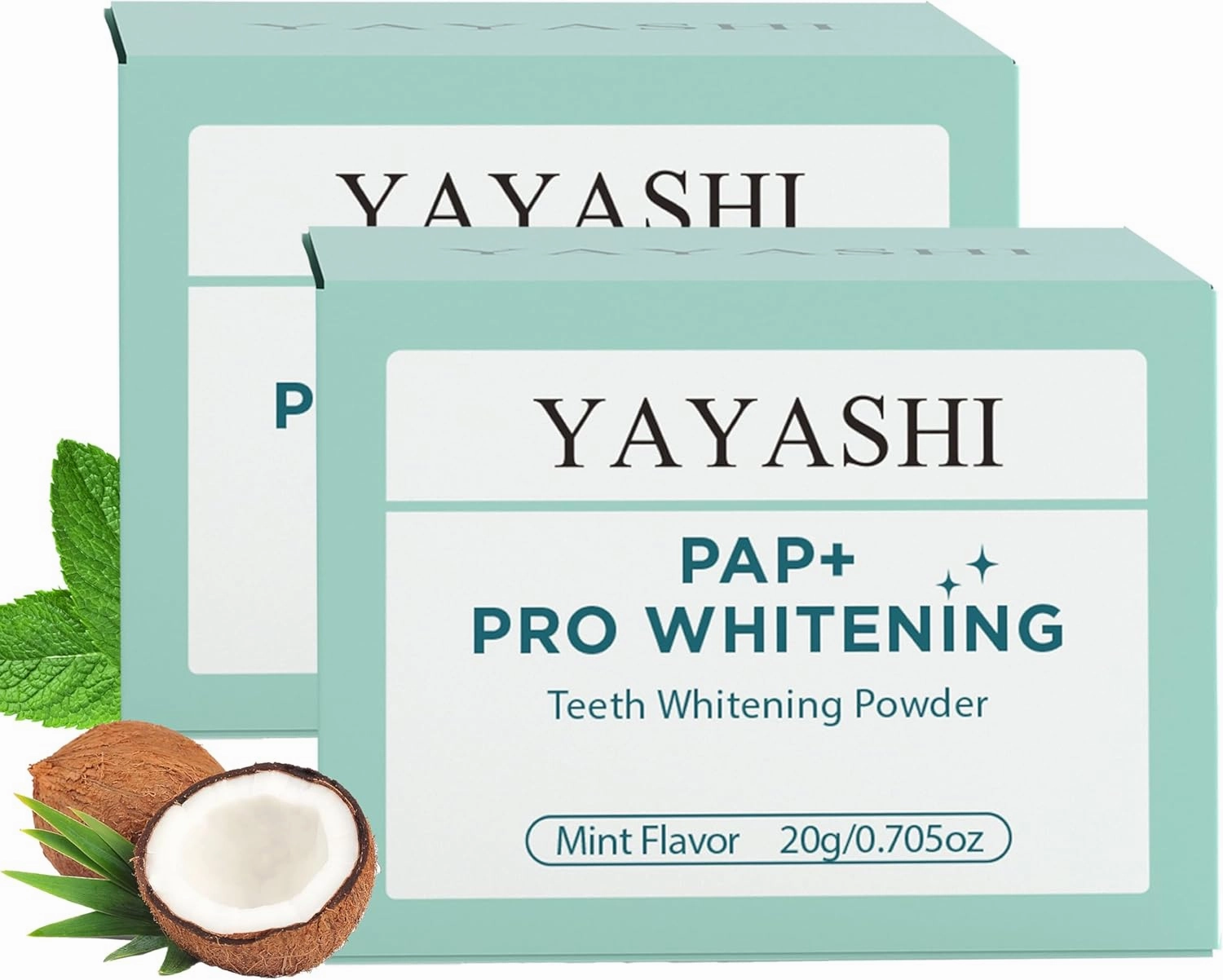 Natural Teeth Whitening Powder – Mint & Coconut Oil Blend, Gentle on Sensitive Teeth, Dentist Recommended, Long-Lasting Fresh Breath