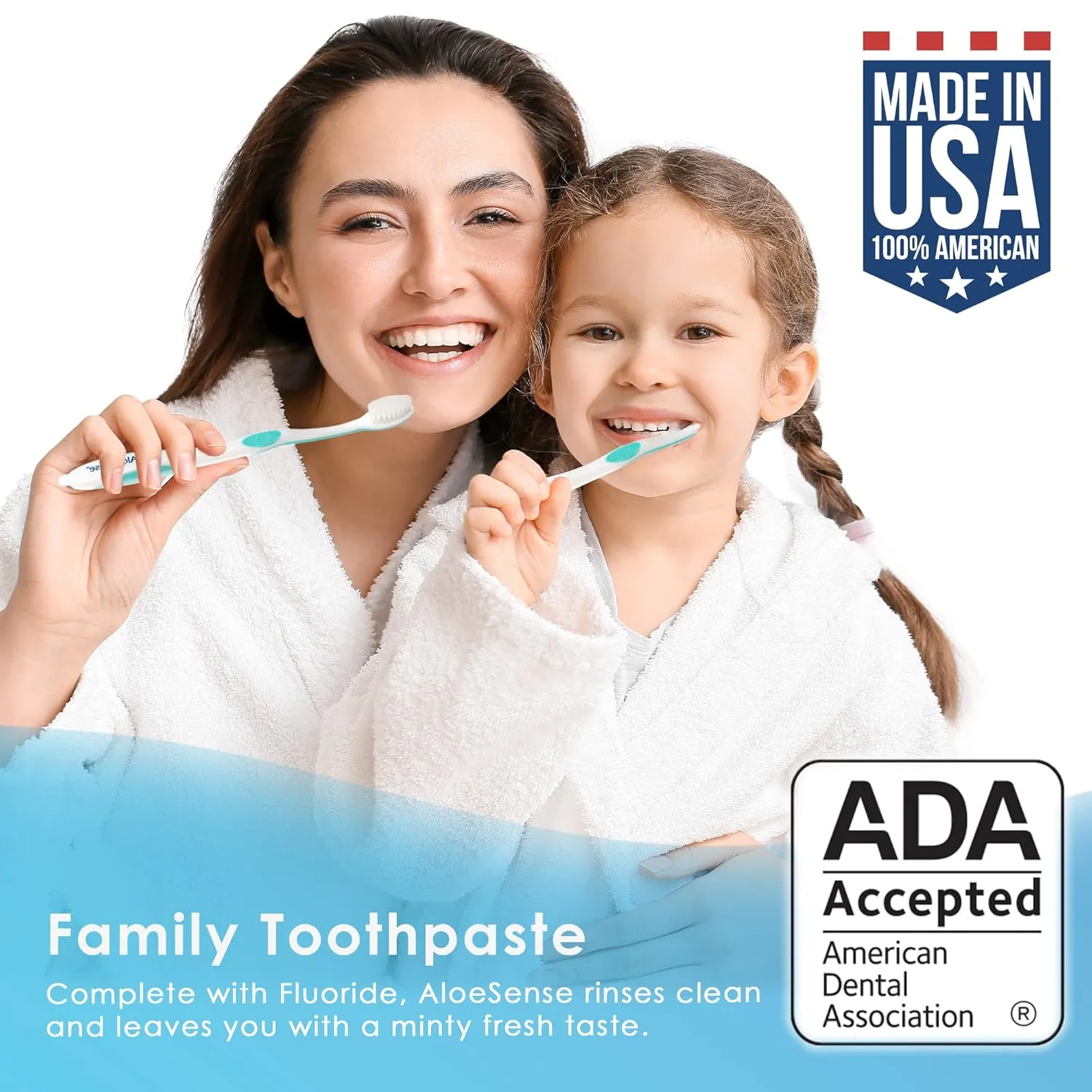 Naturally Soothing Toothpaste for Sensitive Teeth and Gum Care with Aloe Vera, Allantoin & Fresh Mint Flavor, Gentle & Natural, ADA Approved (5-oz, 3 Count)
