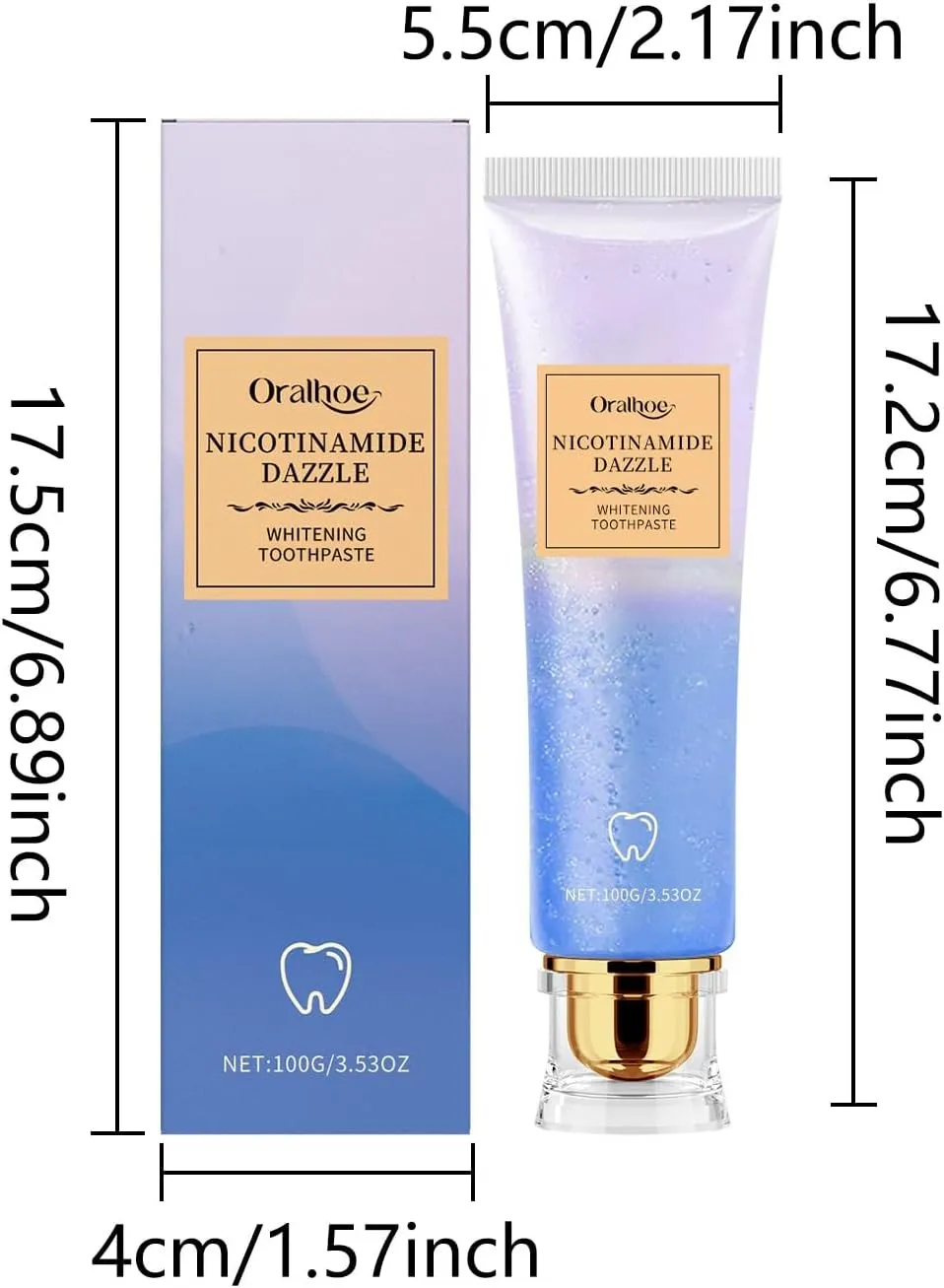 Niacinamide Whitening Toothpaste, Intensive Whitening, Gentle Mint, Breath Freshening, Remove Tartar and Tooth Strengthening (2)