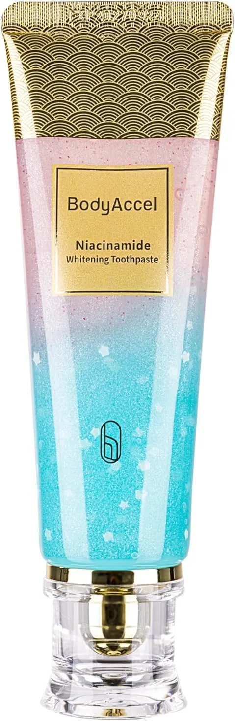 Niacinamide Whitening Toothpaste,BodyAccel Toothpaste, Niacinamide Intensive Whitening Toothpaste,Niacinamide Toothpaste, Stain Removal Toothpaste Natural, Fresh Breath
