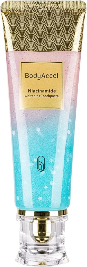 Niacinamide Whitening Toothpaste,BodyAccel Toothpaste, Niacinamide Intensive Whitening Toothpaste,Niacinamide Toothpaste, Stain Removal Toothpaste Natural, Fresh Breath