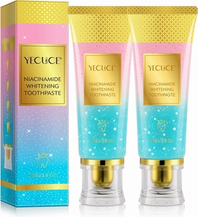 Niacinamide Whitening Toothpaste, Complete Care Toothpaste，Remove Tartar,Remove Tooth Stains,Protects Tooth Enamel,Fresh Breath,3.8oz (Pack of 2)