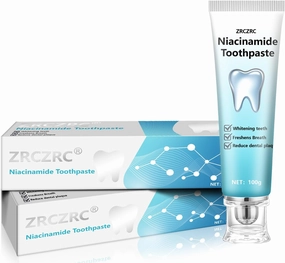 Niacinamide Whitening Toothpaste, Niacinamide Toothpaste, Intense Teeth whitening, Gently Repairs Sensitive Teeth, Protect Tooth Enamel, Fresh Breath, Fluoride-Free(3.5 Ounce (Pack of 2))