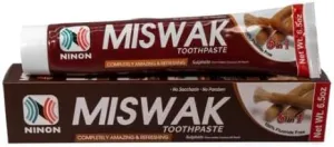 Ninon Miswak Toothpaste (6.5 oz)- 2 Pack 100% Fluoride Free - No Saccharin - No Paraben