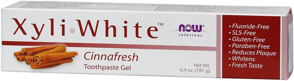 NOW Xyliwhite Cinnafresh Toothpaste Gel 6.4 Ounce (Pack of 2)