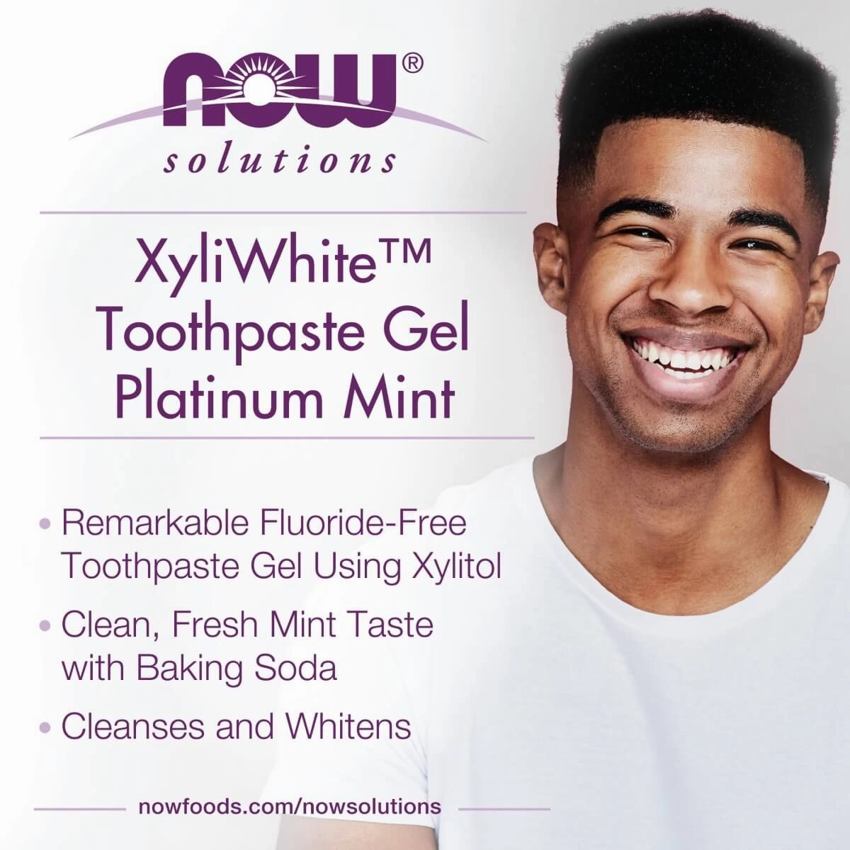NOW Foods Xyliwhite Toothpaste Gel Platinum Mint 6.4oz