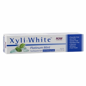 NOW Foods Xyliwhite Toothpaste Gel Platinum Mint 6.4oz
