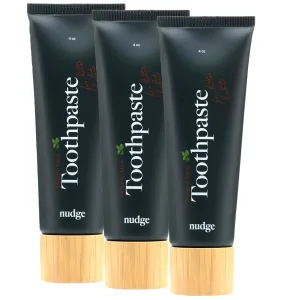 Nudge 10% Nano Hydroxyapatite Toothpaste with Vitamin E, Fluoride-Free, SLS-Free, Supports Enamel Integrity & Mineral Balance, Plaque Control, Sensitive Teeth, Mint, 4 oz (Pack of 3)