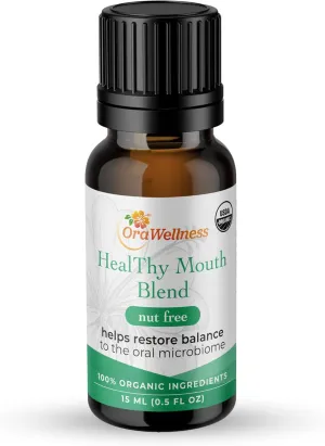 Nut Free Healthy Mouth Blend Organic Toothpaste & Mouthwash Alternative Tooth Oil, Natural Mouth Rinse for Healthy Teeth & Gums for Women, Men and Kids, Pack of 1