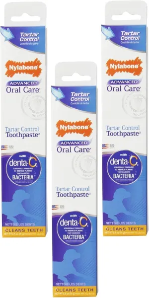 Nylabone Dental Advanced Oral Care Tartar Control Toothpaste (Pack of 3)