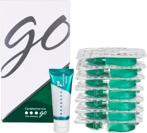 Opalescence GO 15 Whitening Bundle - (7 Treatments) Hydrogen Peroxide Prefilled Whitening Trays and Travel Sensitive Whitening Toothpaste 1 Oz - Mint Flavor- 6288-1T