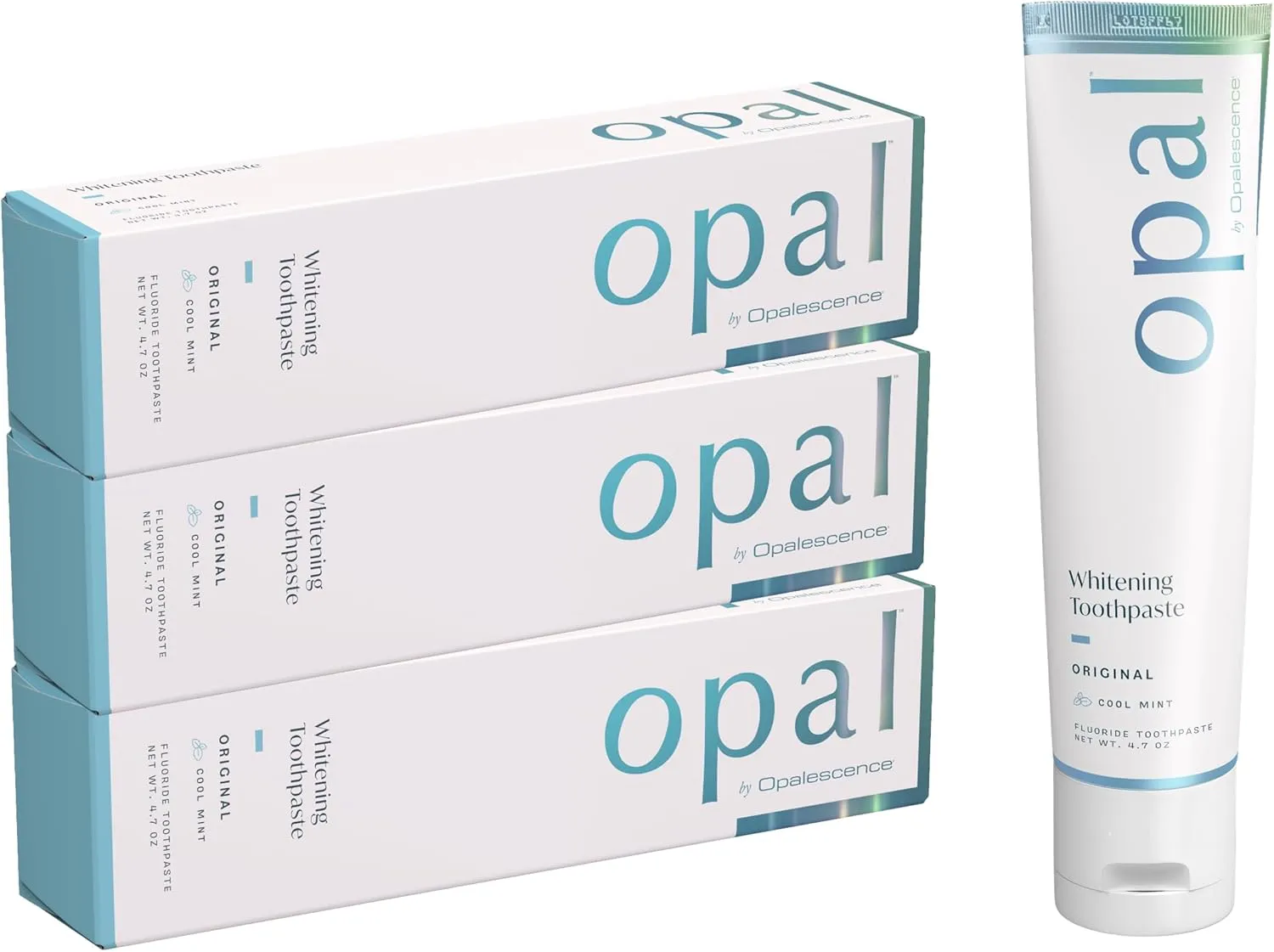 Opalescence Opal Teeth Whitening Toothpaste (Pack of 3) - Cool Mint Original Formula - Oral Care, Gluten-Free - 4.7 Ounce Made by Ultradent -TP-5760-3