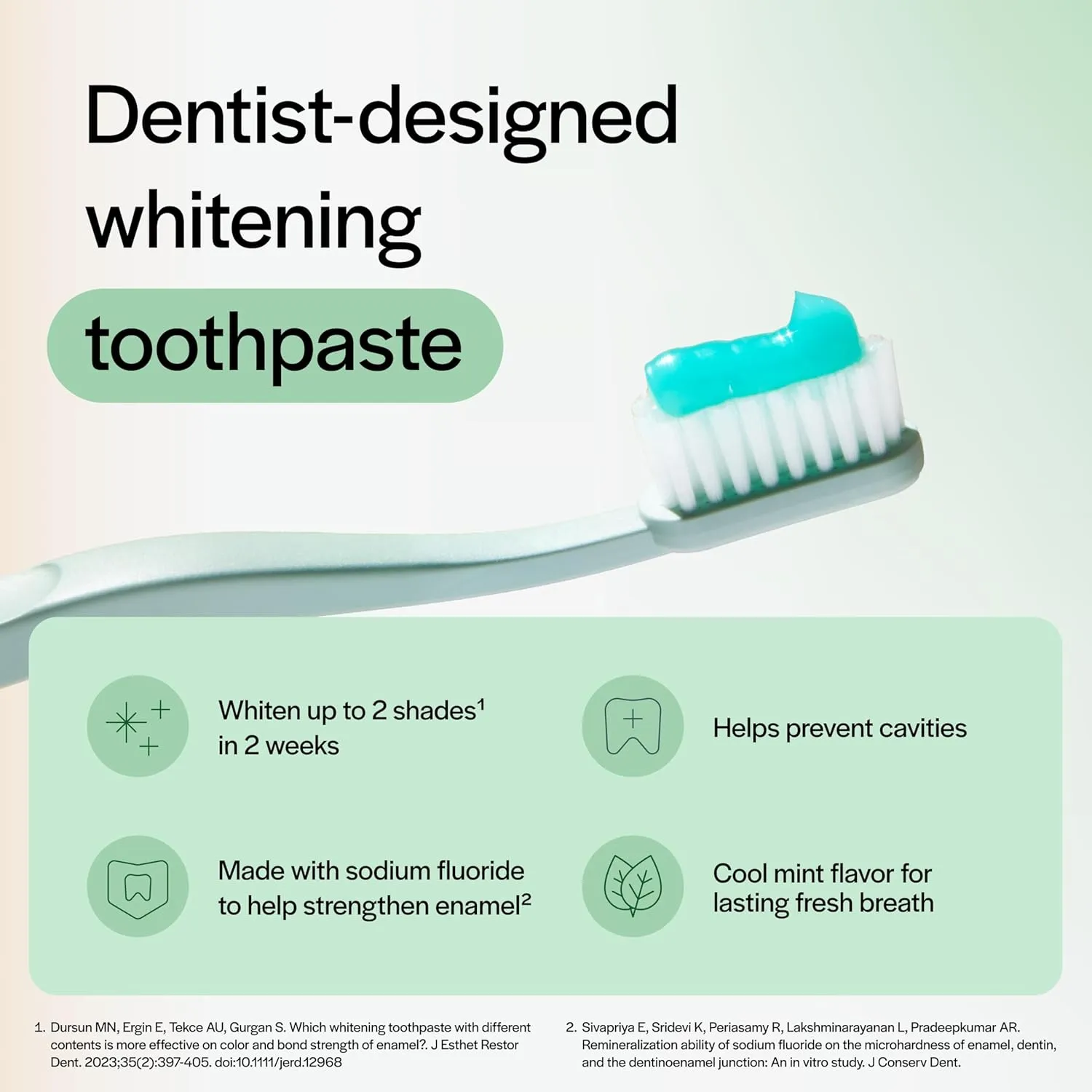 Opalescence Teeth Whitening Toothpaste (Pack of 2) - Cool Mint Original Formula - Oral Care, Gluten-Free - 4.7 Ounce Made by Ultradent.- TP-5166-2