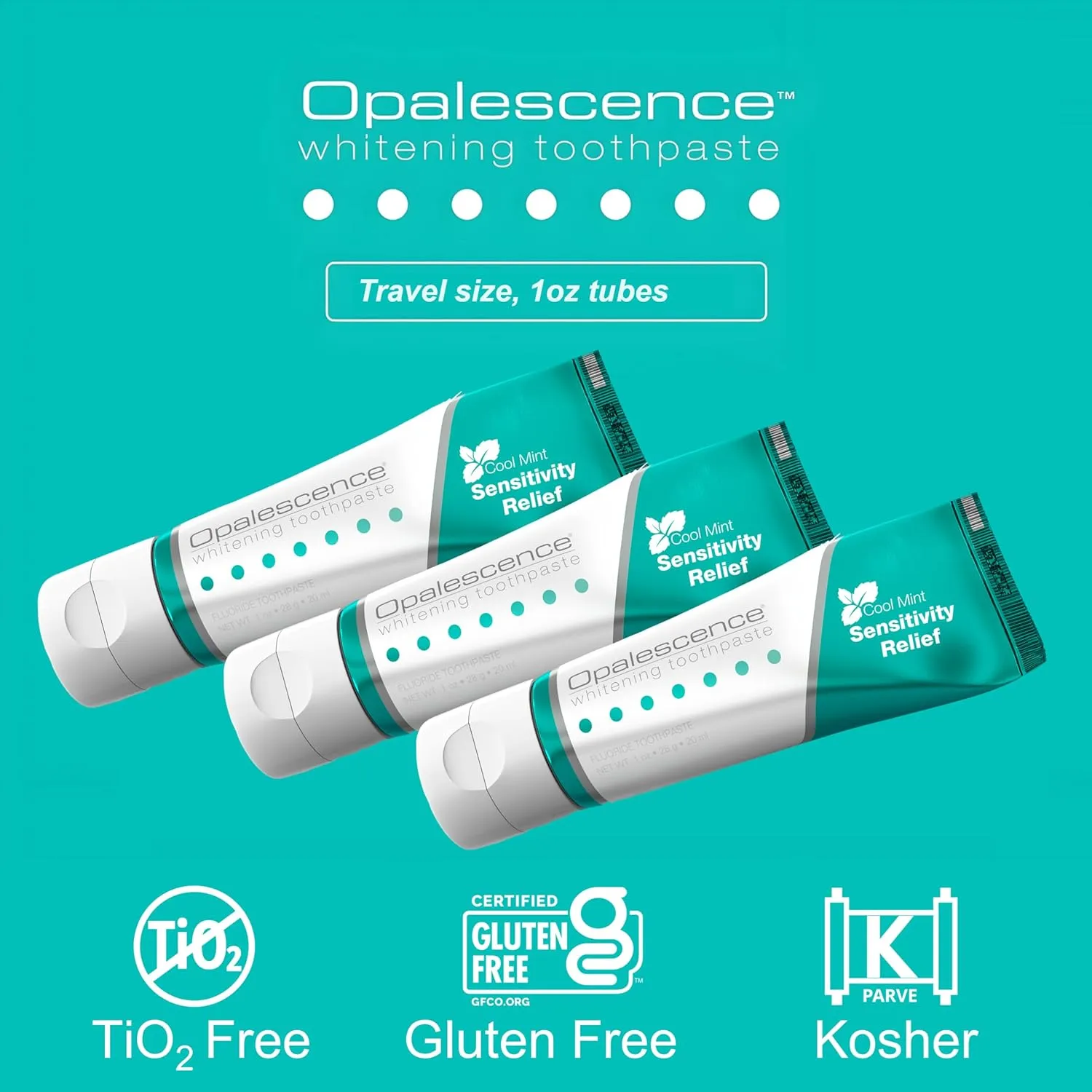 Opalescence Whitening Toothpaste Sensitive Travel Size 1 Ounce (2Pack) Fluoride Teeth Whitening Toothpaste for Sensitive Teeth, Mint Flavor 3472-2