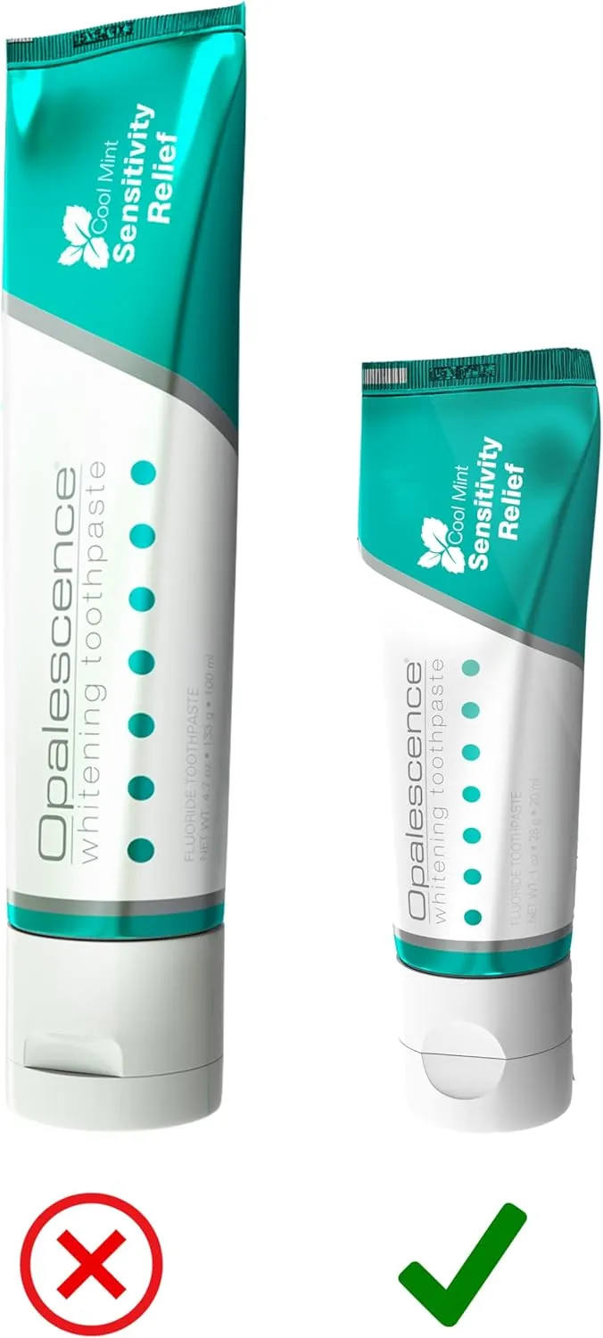 Opalescence Whitening Toothpaste Sensitive Travel Size 1 Ounce (2Pack) Fluoride Teeth Whitening Toothpaste for Sensitive Teeth, Mint Flavor 3472-2