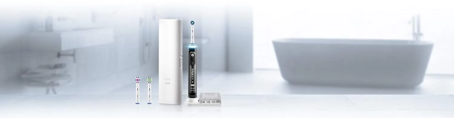 Oral-B 7500 Electric Toothbrush with Replacement Brush Heads and Travel Case, Black