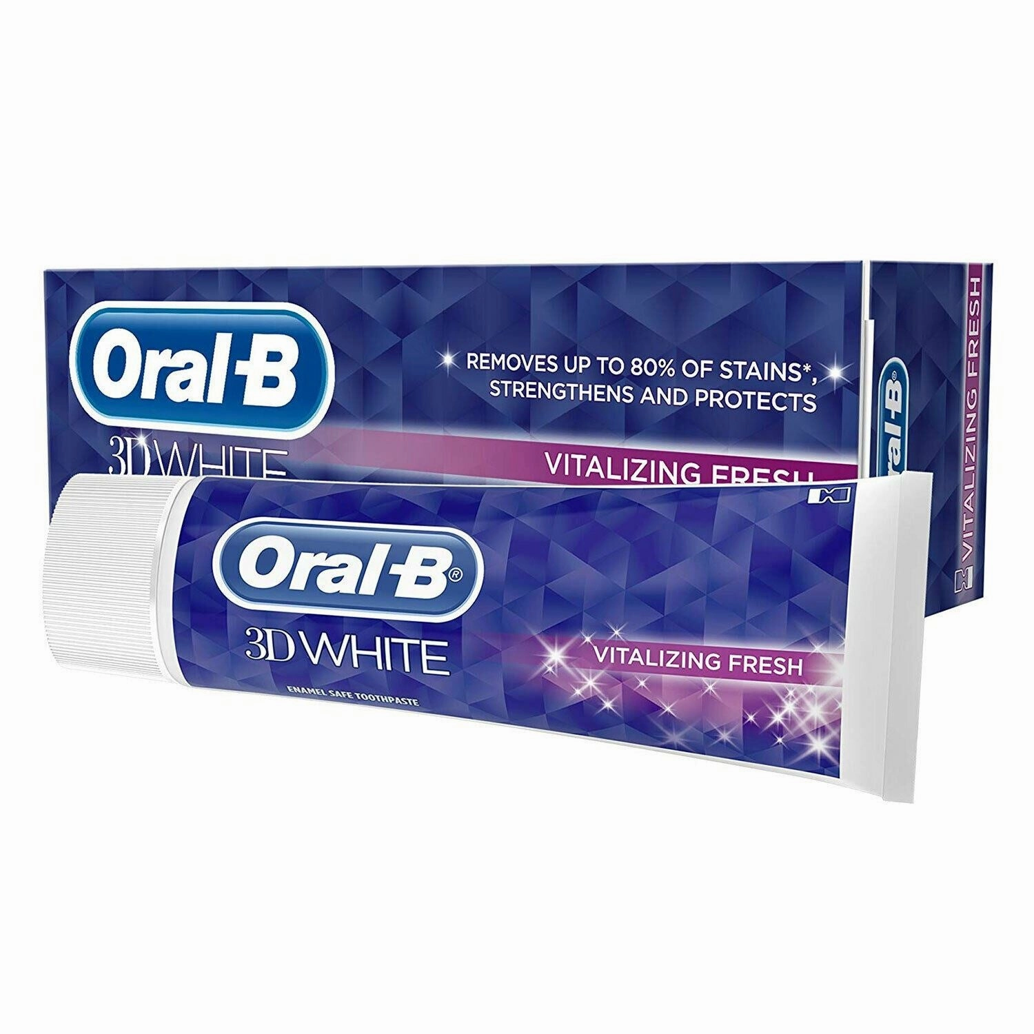 Oral-B 3D White Enamel Safe Toothpaste, Vitalizing Fresh, 6 Pack, 75ml