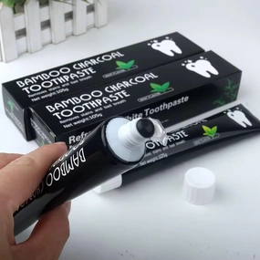 Organic Bamboo Charcoal Toothpaste 100% Natural Advanced Teeth Whitening 3 Pack Oral Care - 3.7 Ounce