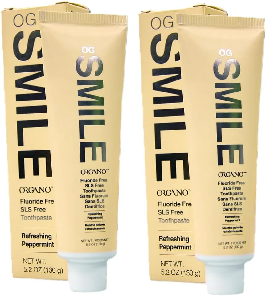ORGANO OG Smile Toothpaste 2 Pack (2 Large Tubes,100ml Each)