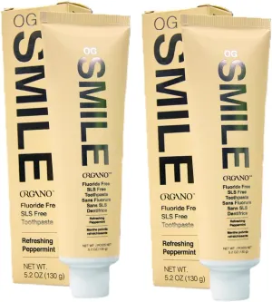 ORGANO OG Smile Toothpaste 2 Pack (2 Large Tubes,100ml Each)