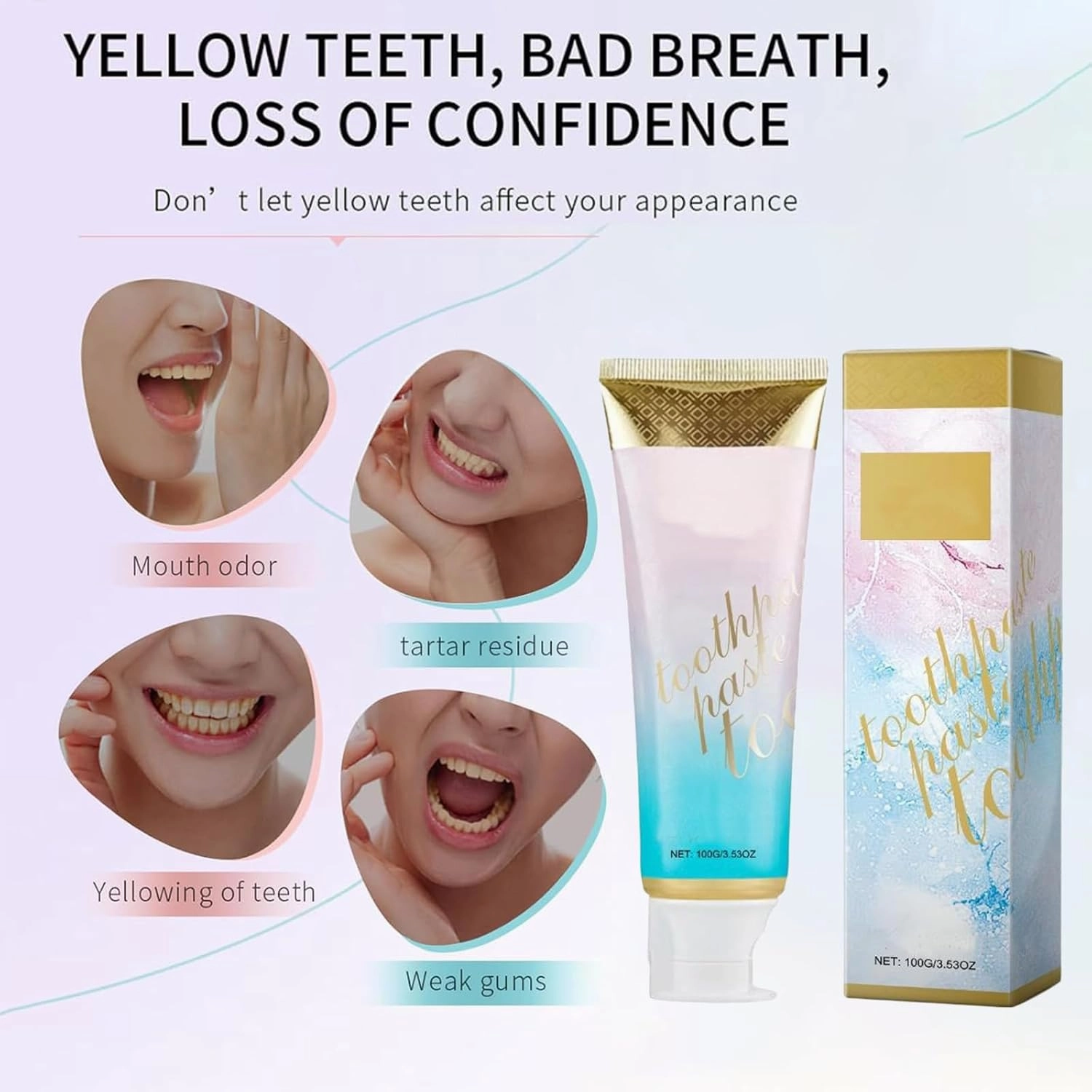 Peachloft Teeth Whitening Toothpaste, 2025 Upgrade Fresh Breath Toothpaste, Repairs and Protects Teeth, Strengthens Tooth Enamel, Natural Peppermint (2)