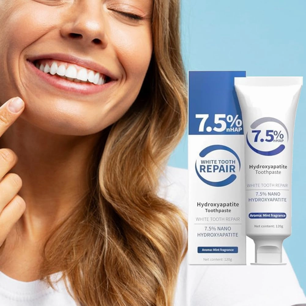 Peachloft Teeth Whitening Toothpaste, 7.5% Nano Hydroxyapatite Toothpaste,Fluoride Free Hydroxyapatite Toothpastes, White Tooth Repair | Enamel Repair & Fresh Breath (2PCS-B, Large)
