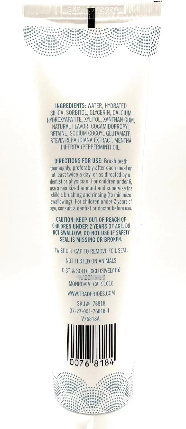Peppermint Fluoride Free Whitening Toothpaste 6oz/170g – Pack of 1