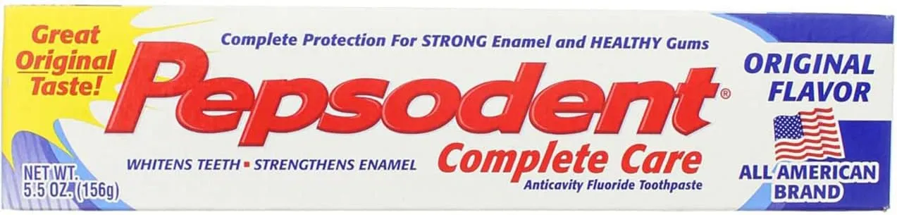 Pepsodent Complete Care Anticavity Fluoride Toothpaste Original Flavor - 6 oz, Pack of 5