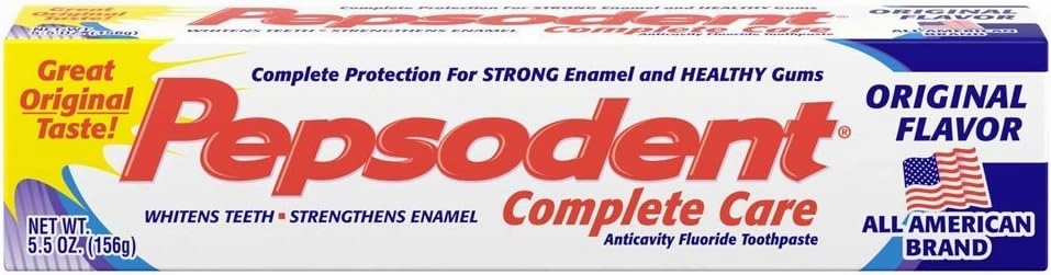 Pepsodent Complete Care Original Flavor Toothpaste, 5.5 oz (156 g) (Bundle of 12)