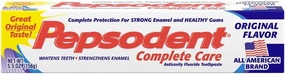 Pepsodent Complete Care Original Flavor Toothpaste, 5.5 oz (156 g) (Bundle of 12)