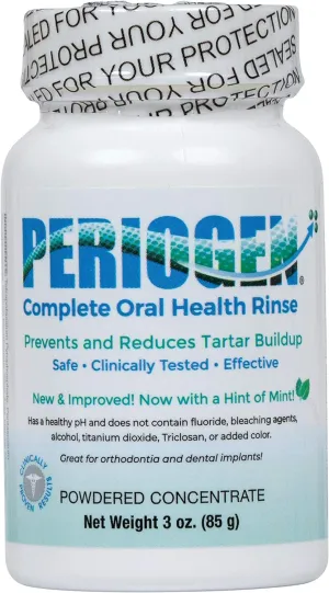 Periogen Complete Oral Health Rinse (Hint of Mint) - The Only Product in The World Clinically Proven to Reduce Dental Tartar Buidup