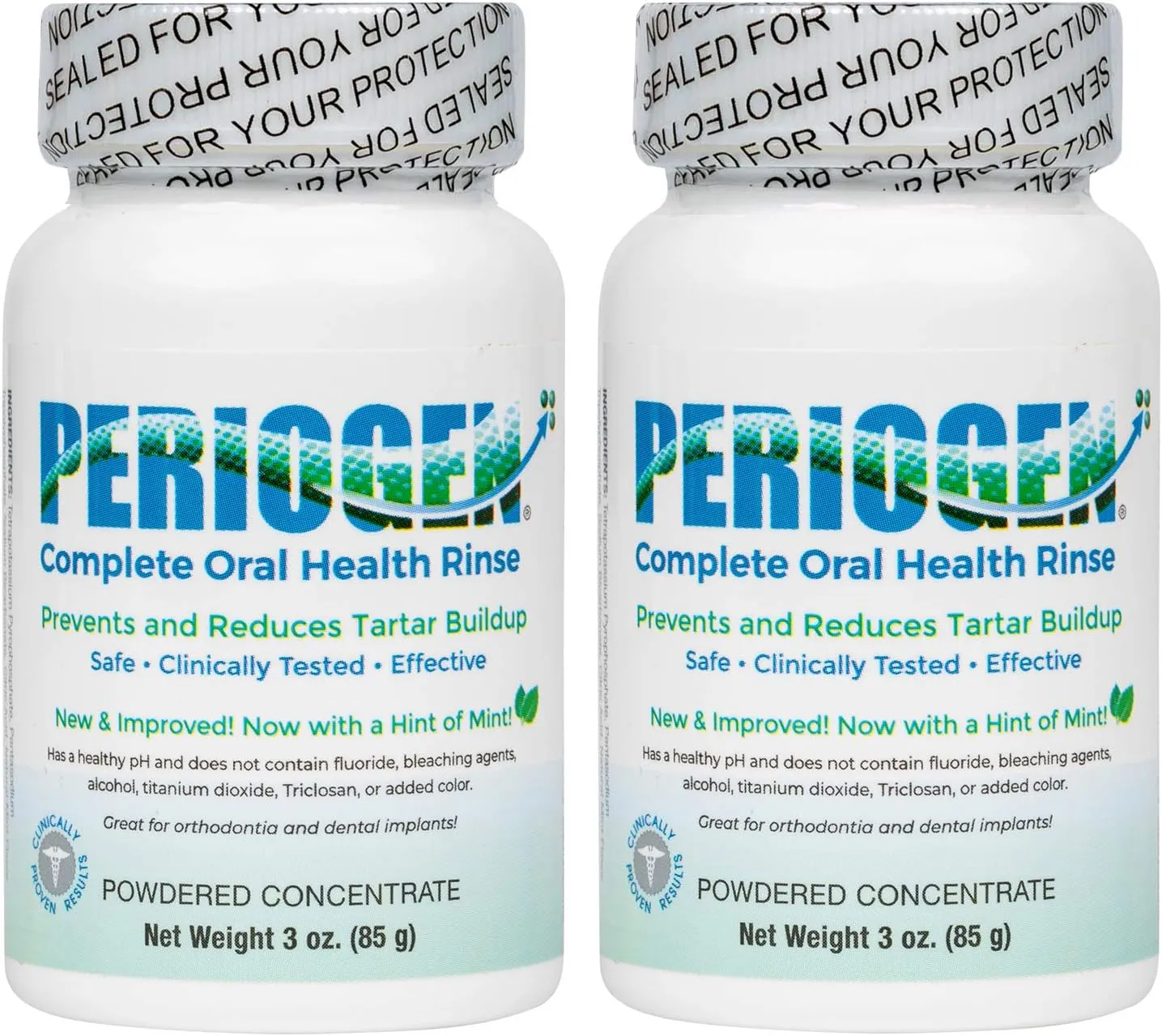 Periogen Oral Rinse (Hint of Mint) 2 PK - The Only Product in The World Clinically Proven to Reduce Dental Tartar Buidup for Healthier Teeth & Gums