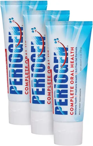 Periogen Toothpaste - SLS Free - Plaque & Tartar Control Formula 3-Pack