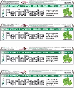 PerioPaste Natural Toothpaste - FOUR 4 oz Tubes by Bio-Pro