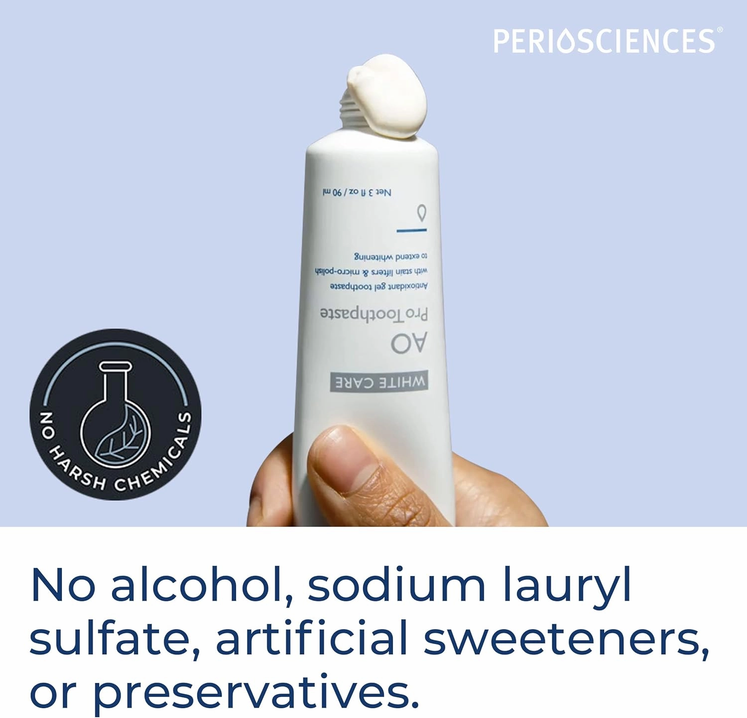 PerioSciences AO Pro Post Whitening Toothpaste with Nano Hydroxyapatite, Remineralizing, 3 fl oz / 90ml