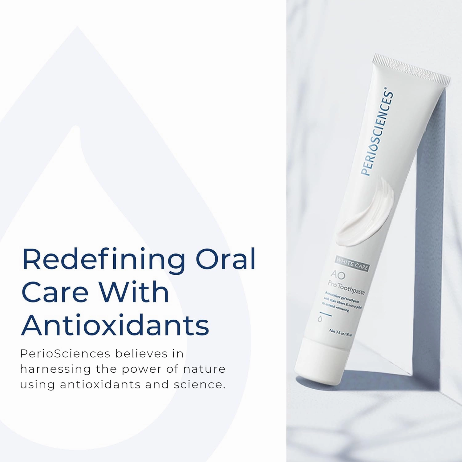 PerioSciences AO Pro Post Whitening Toothpaste with Nano Hydroxyapatite, Remineralizing, 3 fl oz / 90ml