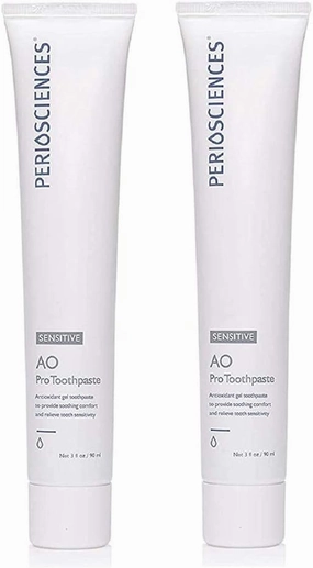 PerioSciences Sensitive AO Pro Toothpaste with Nano Hydroxyapatite 3 fl oz / 90ml - Pack of 2