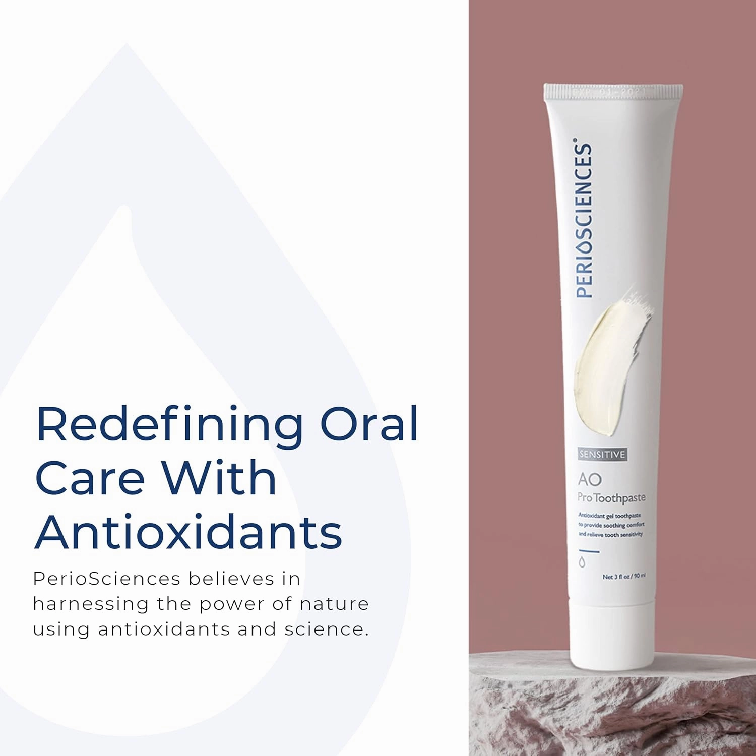 PerioSciences Sensitive AO Pro Toothpaste with Nano Hydroxyapatite 3 fl oz / 90ml - Pack of 2