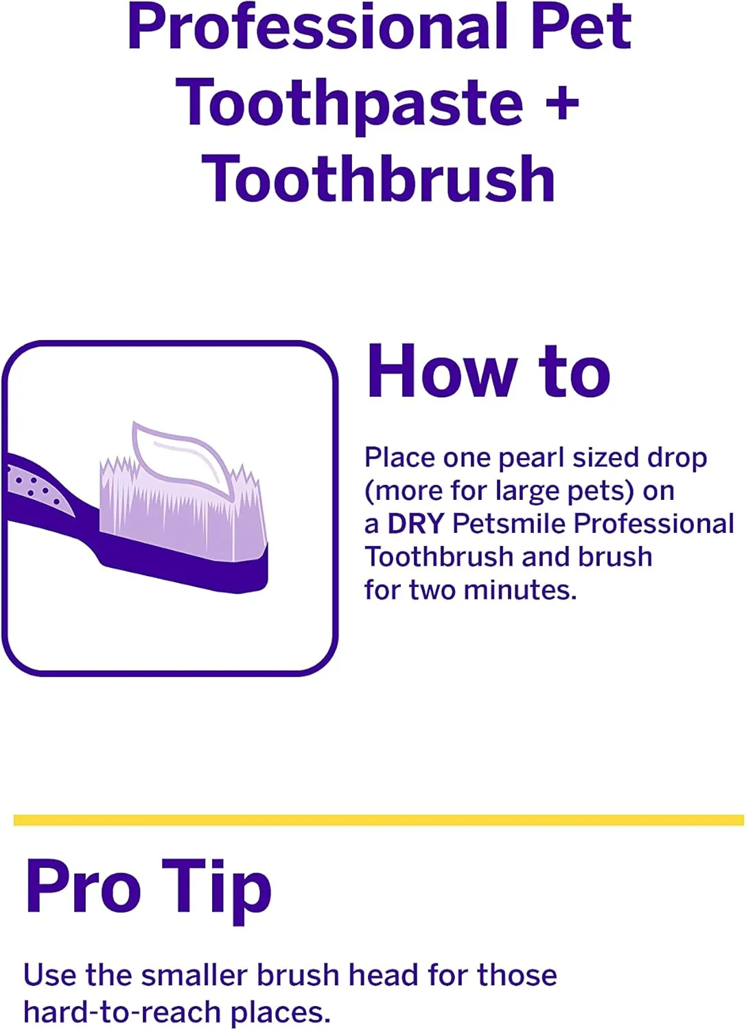 Petsmile Professional Pet Teeth Brushing Kit for Cats & Dogs- Only VOHC Accepted Toothpaste & Patented Toothbrush - Proven to Control Plaque & Tartar Calprox Formula (London Broil, 4.2 Oz)