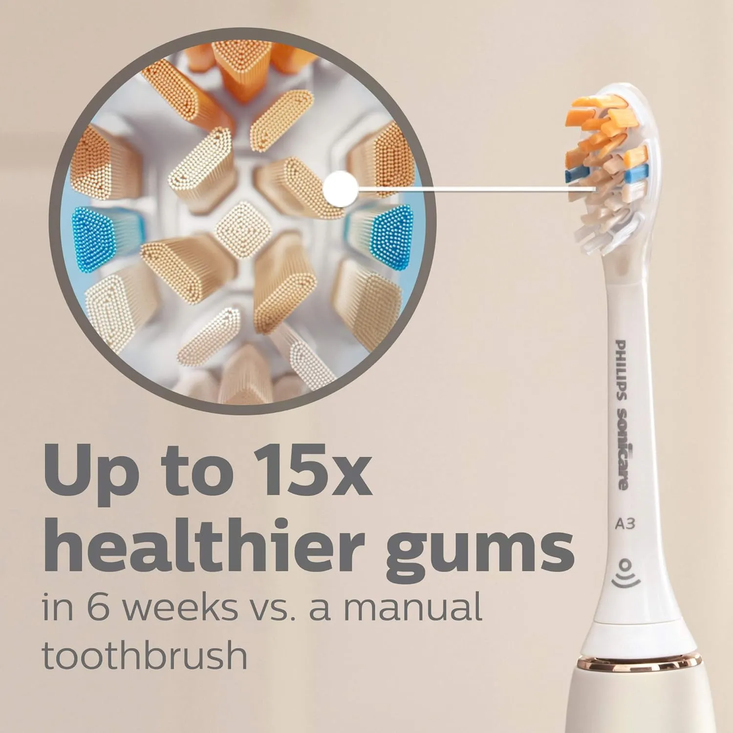 Philips Sonicare Premium All-in-One (A3) Replacement Toothbrush Heads, HX9094/95, Smart Recognition, Black 4-pk