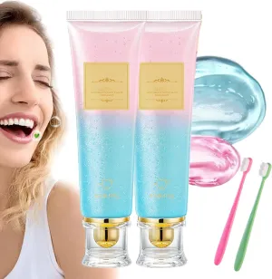 Pipiup Toothpaste, Peach Loft Toothpaste, Acsart Radiant Whitening Toothpastes, Fresh Breath Repair and Protect Teeth (2pcs)