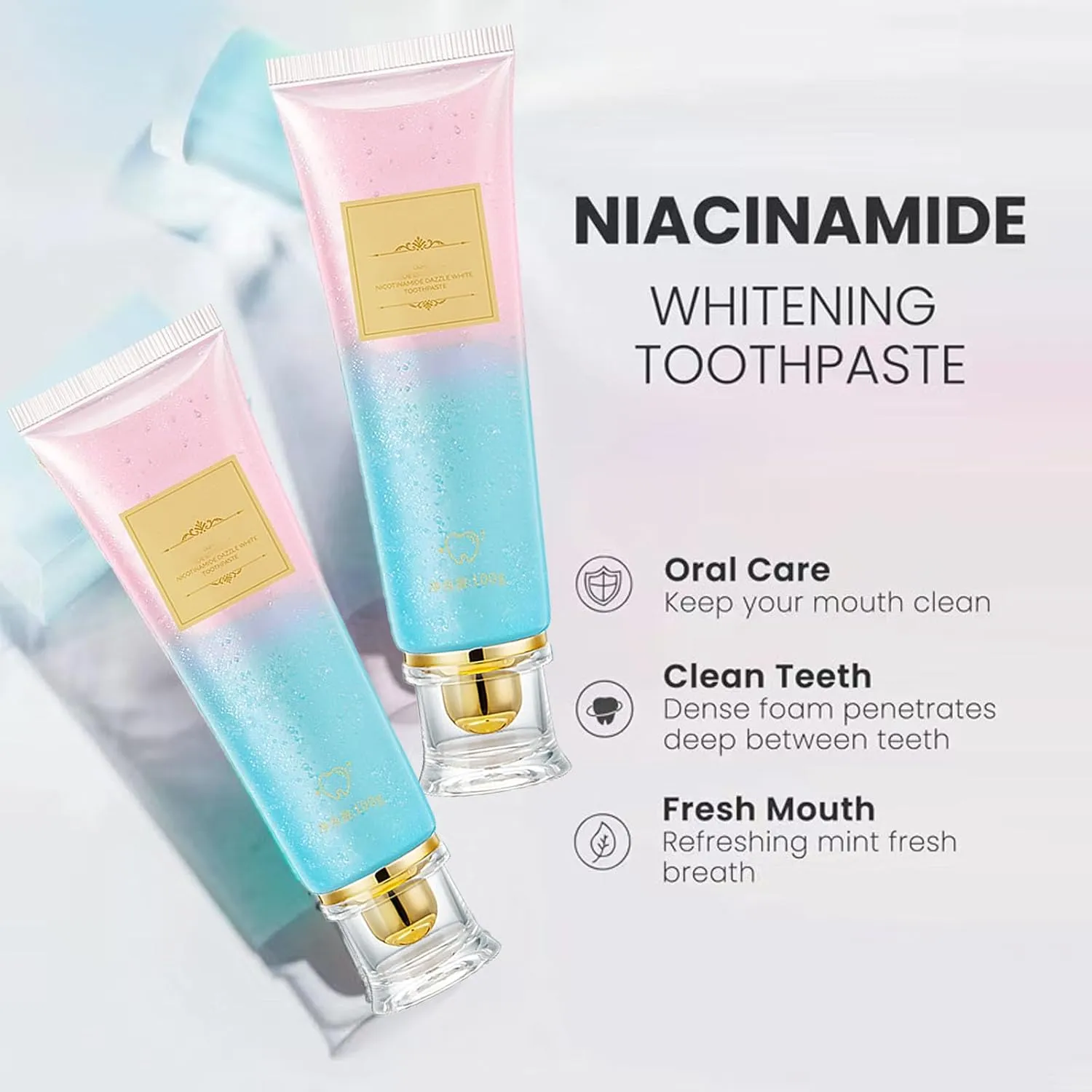 Pipiup Toothpaste, Peach Loft Toothpaste, Acsart Radiant Whitening Toothpastes, Fresh Breath Repair and Protect Teeth (2pcs)