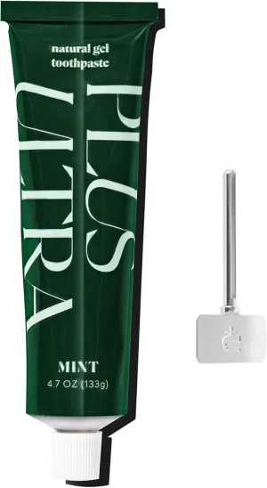 Plus Ultra Natural Gel Toothpaste & Metal Tube Turn Key Bundle