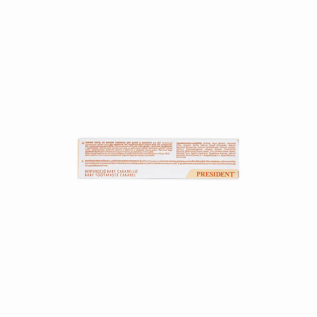 President Baby 0-3 Years Caramel Toothpaste 30ml