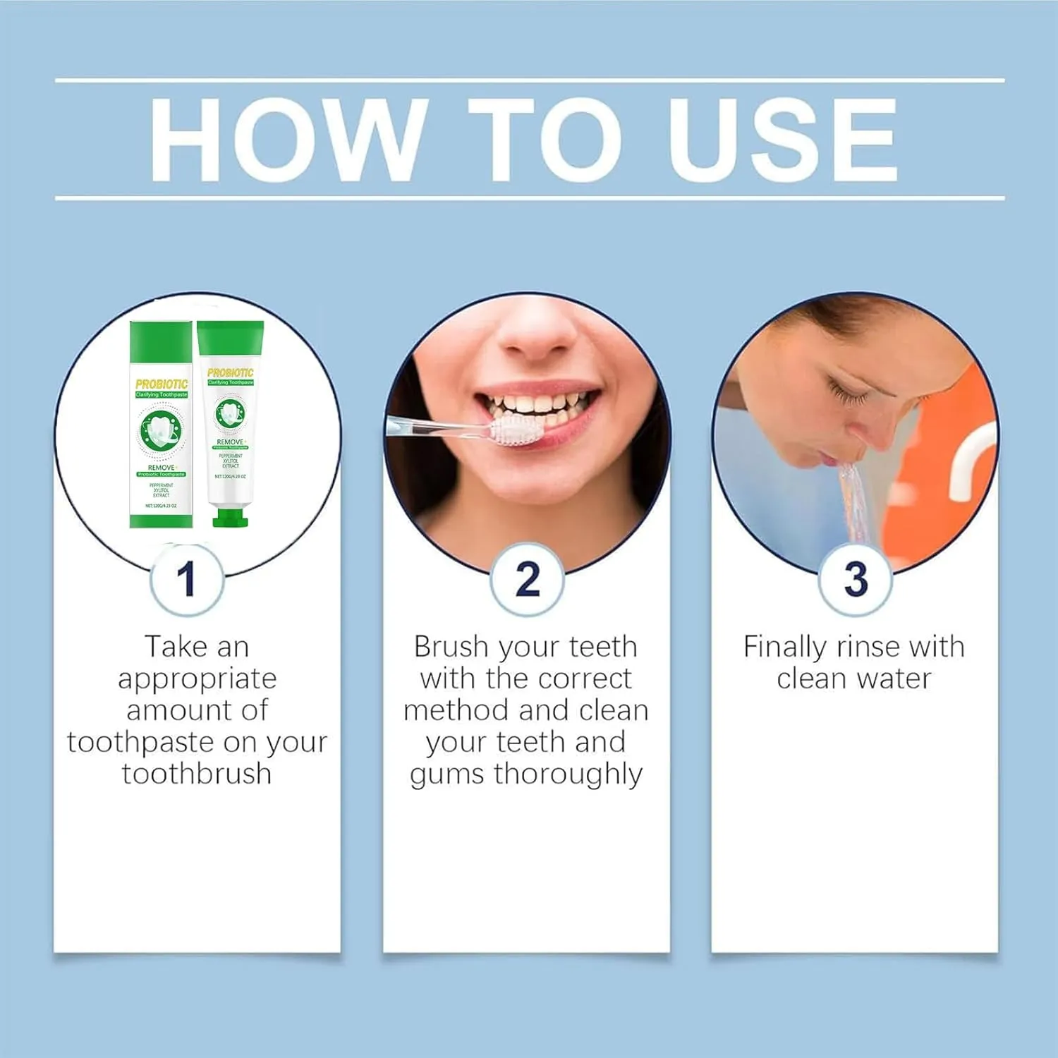 Probiotic Clarifying Toothpaste with Toothbrush, Probiotic Ultra Whitening Toothpaste for Teeth Whitening | Gum Care & Fresh Breath | 140g (2)