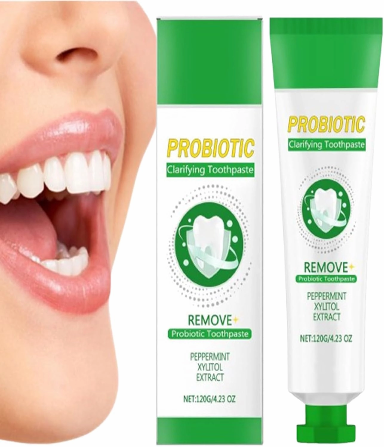 Probiotic Clarifying Toothpaste, Gum Care & Fresh Breath, Natural Probiotic-Enriched Formula, Toothpaste for Sensitive Teeth Protection (1PC)