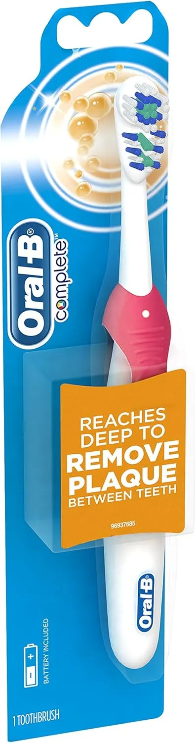 Procter & Gamble Oral-B Complete Deep Clean Battery Power Electric Toothbrush,1 Count (Color May Vary) (Pack of 2)