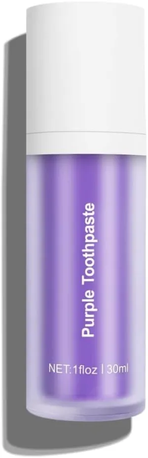 Purple Teeth Whitening Toothpaste - Teeth Whitening Kit. Removes Tooth Stains, Corrects Tooth Color，Teeth whitening Toothpaste，Teeth whitening Toothpaste