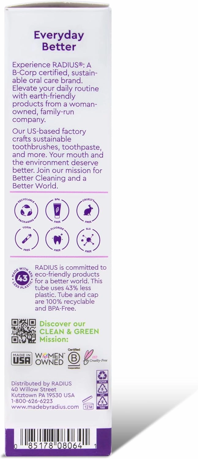 RADIUS ImmuniMinty Immune Support Toothpaste 2.5 Oz - Elderberry Mint - Pack of 3